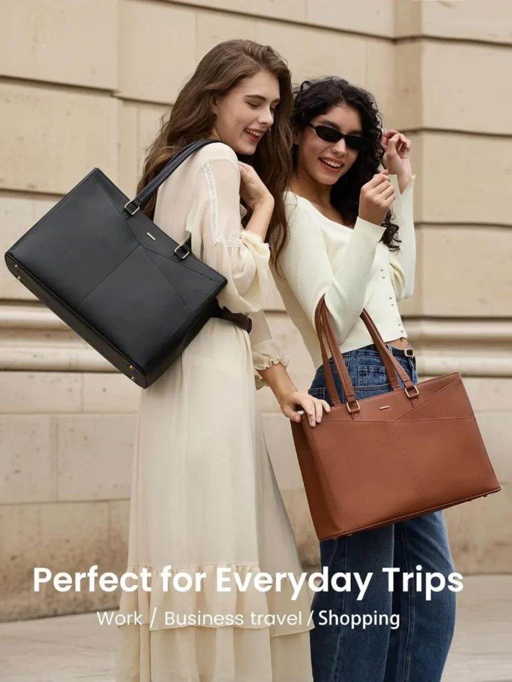 Stylish Waterproof Laptop Tote Bag for Women - 15.6 Inch Computer Briefcase